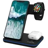 3-in-1 Wireless Charger for iOS Devices iPhone Airpods, Black. - CNS-WCS303B