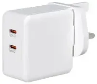 45W Super Fast Dual Port USB-C Charger for Phones and Tablets - 63216